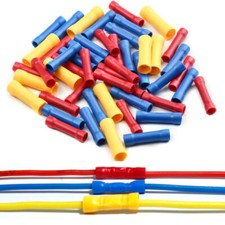 150Pcs Insulated Straight Butt Connectors Electrical Wire Crimp 22-10Ga Terminal