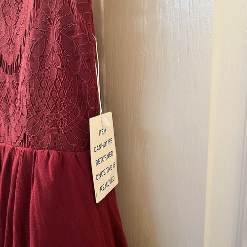 Joyfolie Mia Joy Lacy Petticoat Dress in Burgundy Girls Size 7 - Picture 6 of 17