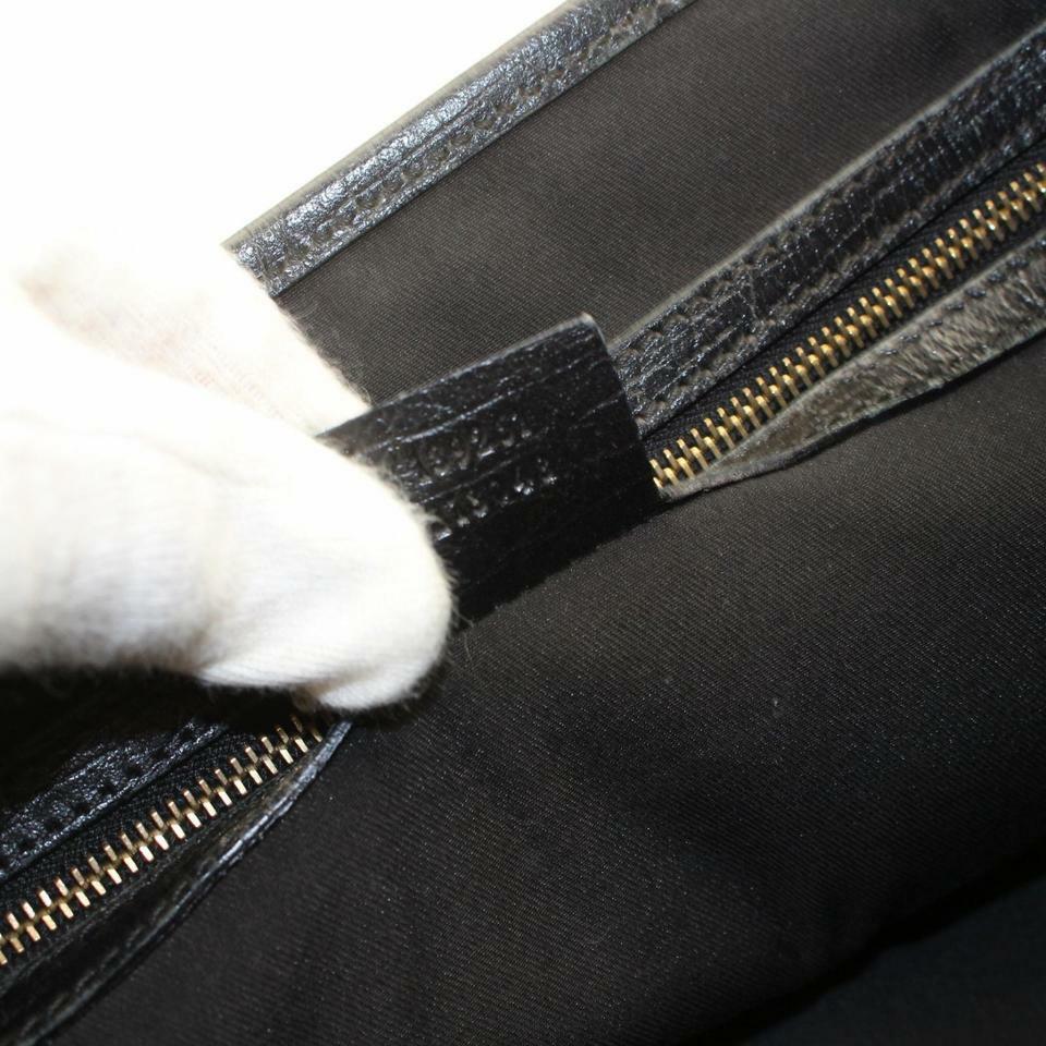 Gucci Black x Beige Web Monogram GG Jolicoeur Charm Tote 70g38s | eBay