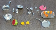 Kitchen Pot Pan Bowls Watermelon Mixed Lot of Dollhouse Miniatures