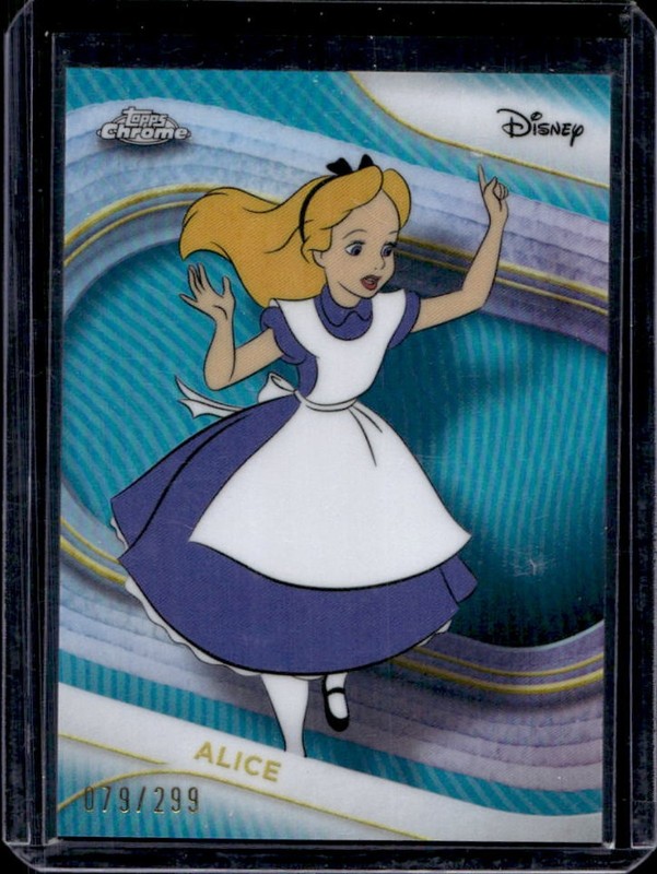 2025 Topps Chrome Disney Alice Teal Refractor #/299