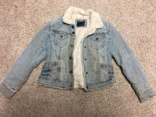 Girls Light Blue Arizona Denim Jacket with Pockets, Size 14