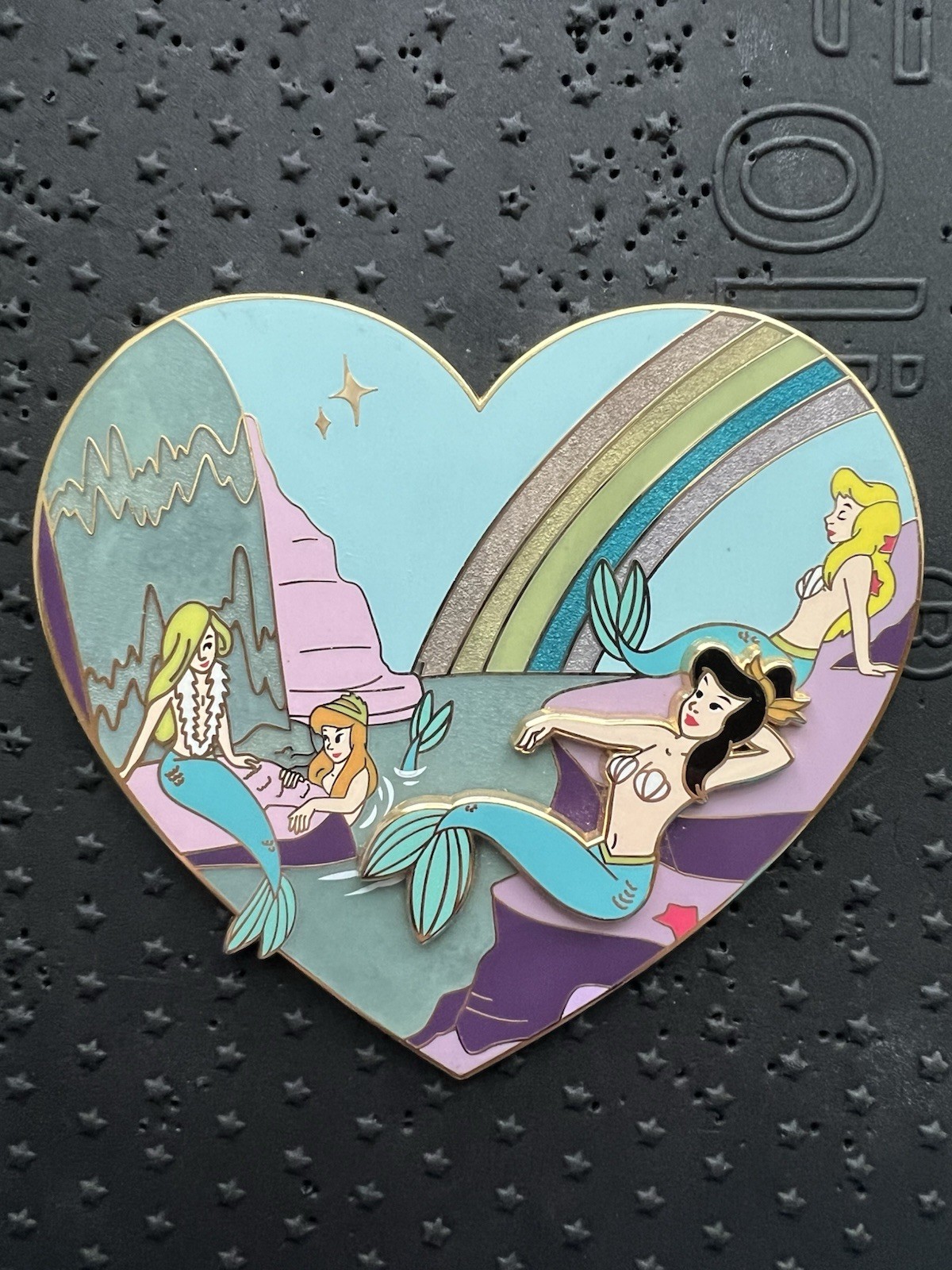 Disney FANTASY Pin - Neverland Mermaid Lagoon Peter Pan Jumbo Heart LE 50