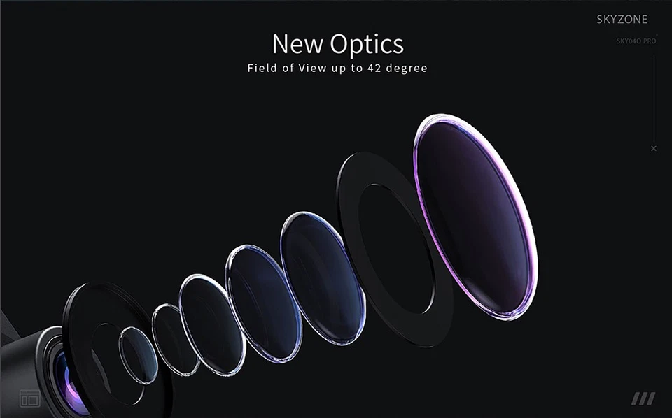 SKYZONE SKY04O Pro FPV Goggles 5.8G 48CH 1024x768 SteadyView Receiver FPV-Brille - Image 4 of 4