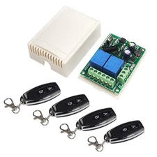 QIACHIP 110V 120V 220V Wireless RF Remote Control Relay Switch Universal 2 Chann