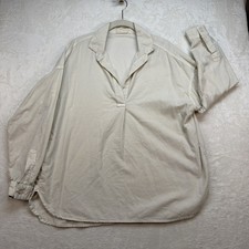 CP Shades Blouse Womens Small Beige V Neck Boho Lightweight USA Made