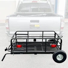 MaxxHaul 50243 Foldable Hitch N Roll Cargo Carrier Cart With Quick... 