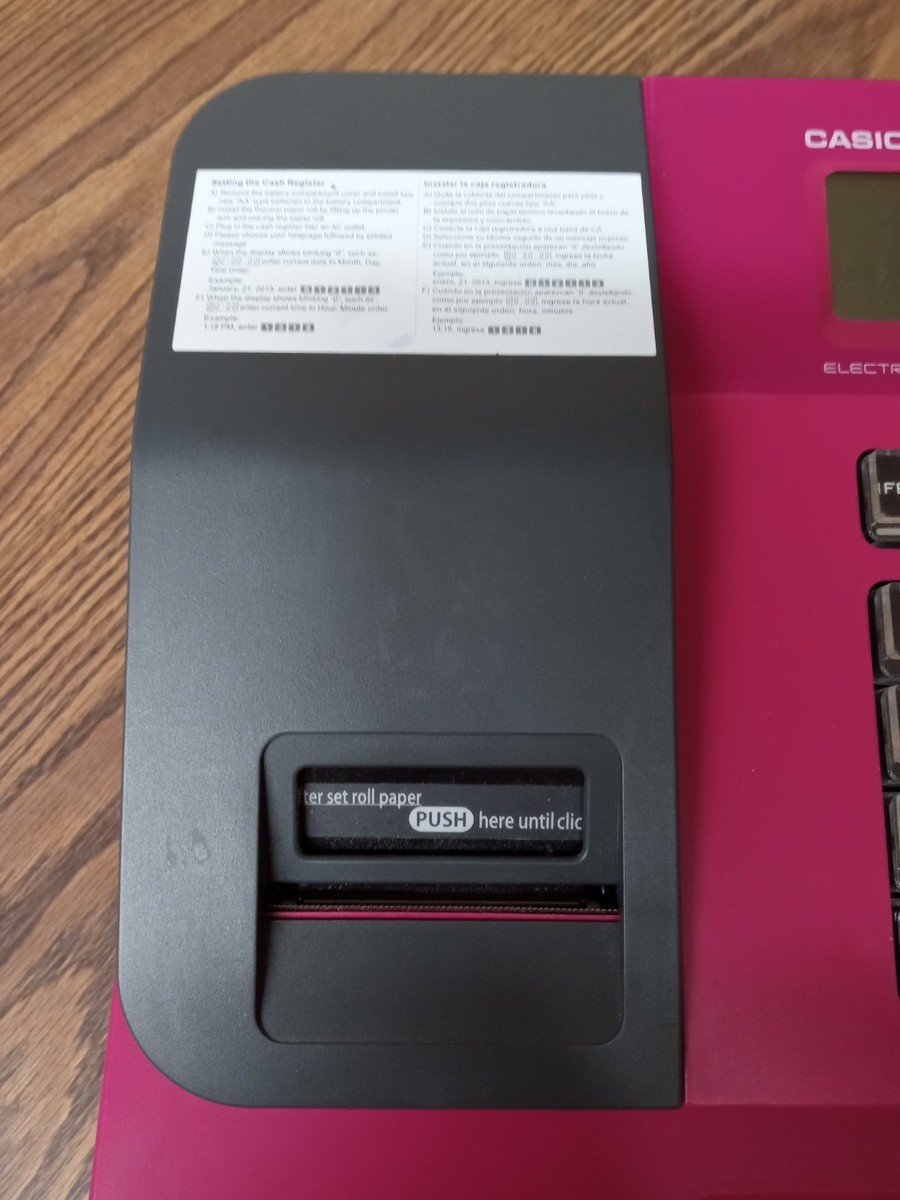 Casio SE-G1 Electronic Cash Register-Thermal Print-Pink-With Keys