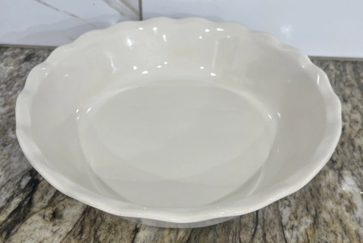 Emile Henry Scalloped 9" Baking Pie Dish 71110 Marcigny France Sugar 6121
