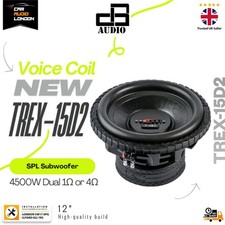 DB Audio TREX-15D2 15" Subwoofer Dual 1Ω/4Ω 1500W RMS 4500W Peak SPL Bass