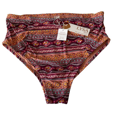 Lysa Swim Bikini Bottom Womens Size 14W 16W Multicolor Upf 50 Stretch High Rise