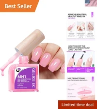 Dual-Action Pink Nail Strengthener - Portable & Long-Lasting Growth Treatment