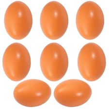 8 Pcs Wooden Fake Eggs Chicken Hoop Accessories for Crafts Help Hens Lay Eggs