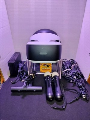 Sony PlayStation VR PS4 Version 1 Virtual Reality Headset Bundle AS-IS UNTESTED 