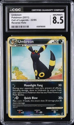 2011 POKEMON CALL OF LEGENDS REVERSE HOLO #22 UMBREON CGC 8.5