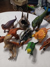 dinosaur figure Toys lot of 9 Medium Size To Large And Species