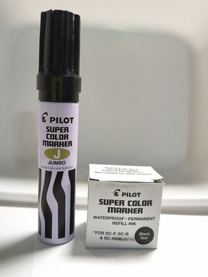 Pilot Jumbo Super Color  Marker & Black Refill Ink For Office School Home 