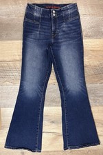 LUCKY BRAND Stevie High Rise Ankle Flare Jean Women 8/29 Dark Wash Stretch Denim