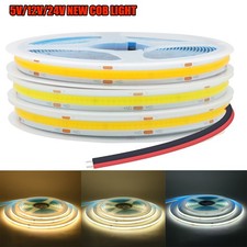 5V 12V 24V COB LED Strip Lights High Density Flexible Tape Cabinet Kitchen Rope