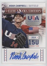 2014 Elite Extra Edition USA Baseball 15U Signatures /199 Noah Campbell Auto 2x6