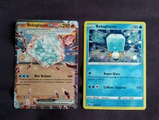 Lot Cartes Pokemon Bekaglaçon EX 42/197 Crimped + Promo SWSH128 Swirl Rares Holo