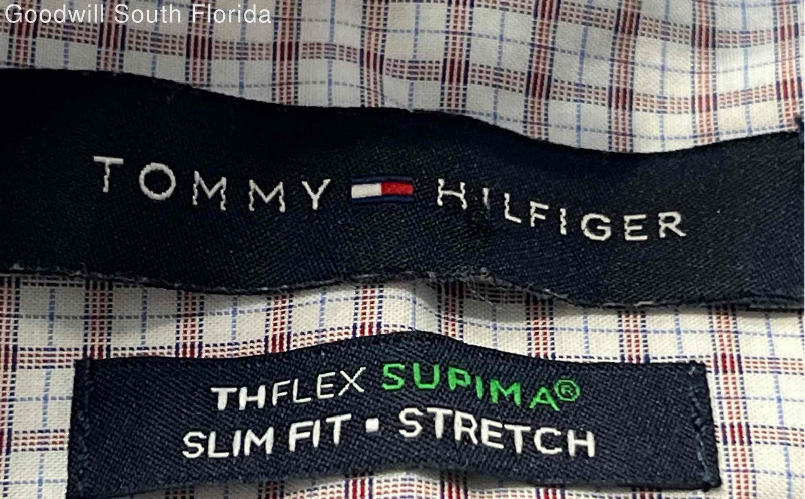 Tommy Hilfiger Mens Multicolor Plaid Long Sleeve Slim Fit Dress Shirt Size 16.5 thumbnail 5