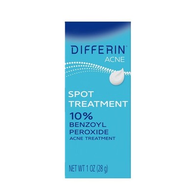 Differin Acne Spot Treatment with 10% Benzoyl Peroxide, Maximum Strength OTC Acn