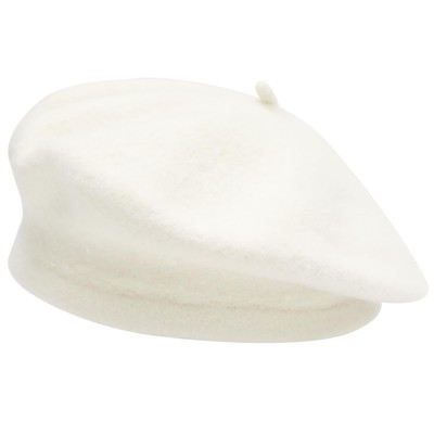 9217 Felt White Carrot Hat Casual Wool Beret Classic French Artist Beanies Wool Beret Hat French Cap Winter Artist Painter One Size, 1  main image 4