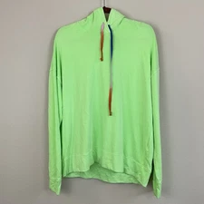 NWT Sundry by Evereve Women’s Neon Basic Hoodie in Pop Lime Sweatshirt Size 2/M