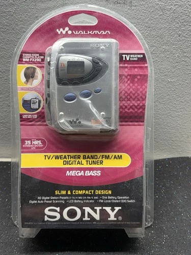 Sony Walkman WM-FX290 Cassette Player Weather FM AM TV Vintage Brand New Sealed