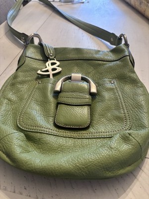 B Makowsky Leather Shoulder Bag Light Green. Excellent Condition.