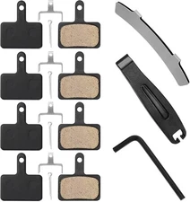 4 Pairs Bike Brake Pads,Bicycle 30.6mm long, 35mm wide and 4mm thick, Black 