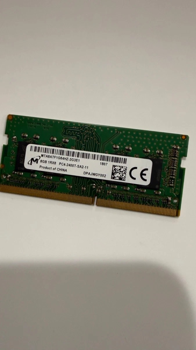 Micron 8gb SODIMM Ddr4 Laptop Memory RAM Pc4-2400t Mta8atf1g64hz
