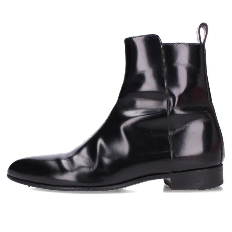 Stivali Saint Laurent tacco zip laterale nero a punta misura 40 5 uomo autentici