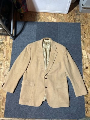 Ralph Lauren Chaps VTG Camel Hair Sport Coat Classic, Woven In Scotland USA Made