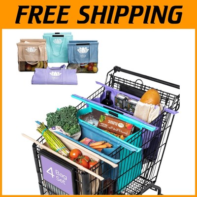 Durable Detachable Shopping Totes with Wine & Egg Holders for Easy Grocery Trips