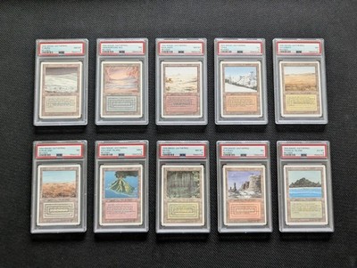 Magic: The Gathering PSA Graded 10 Revised Dual Lands Complete Set