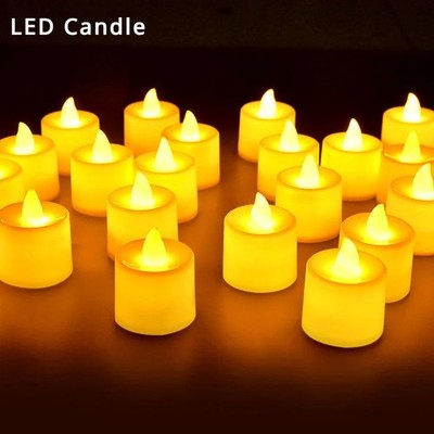 6 Stück LED Teelichter Kerzen LED flammenlos batteriebetrieben Hochzeit UK