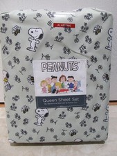 Peanuts Snoopy Queen Sheet Set By Berkshire Woodstock 4 Piece Set Polyester
