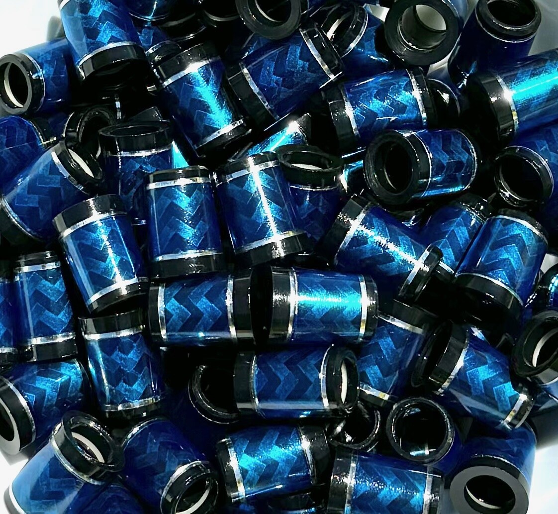 (12) Premium Quality Iron Ferrules Carbon Weave Design .355 I.D. - Choose Color