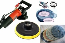 7" variable speed wet polisher grinder 16 granite marble travertine polish pad