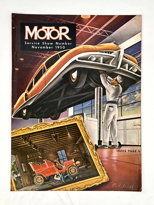 November 1950, MOTOR magazine, Evolution of car repairing way in different era