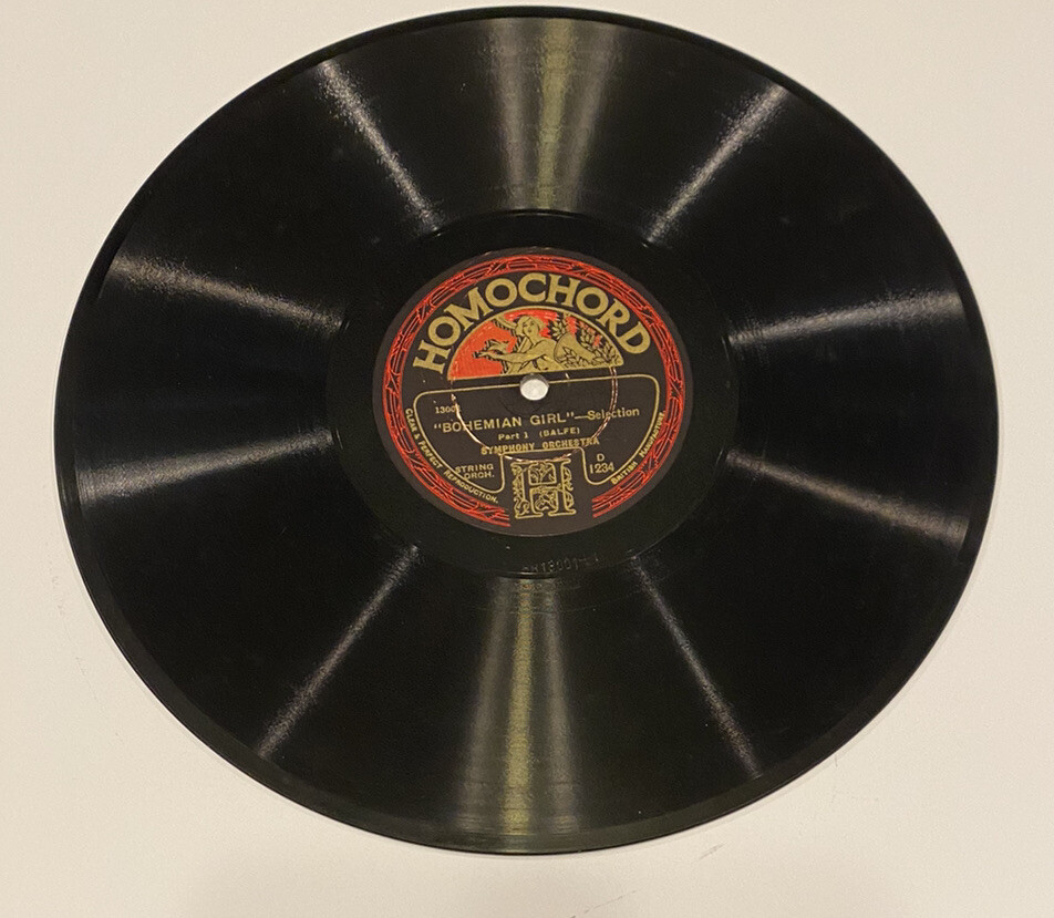 Homochord Bohemian Girl Part 1 & 2 Symphony Orchestra 78 RPM Shellac Record