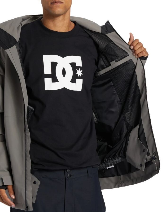 2024 NWT Mens DC Basis 30k Snowboard Jacket $300 S Pewter gray DWR