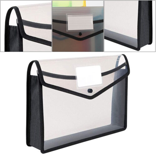 File Holder Clear Plastic Document Holders Documents Bag Office Travel - Picture 9 of 12
