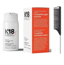 K18 Leave-In Molecular Repair Hair Mask 50 ml / 1.7 oz With Rat tail brush set 