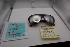 VINTAGE RED WHITE BLUE SKI MIRRORED SUNGLASSES JAPAN USED AS IS SG 31