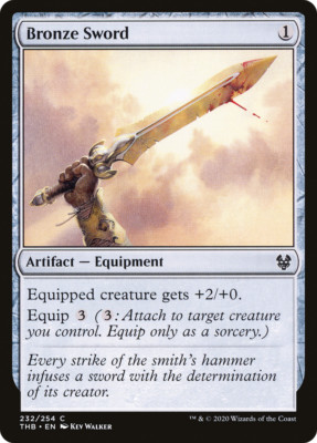 BRONZE SWORD ~mtg NM-M Theros Beyond Death Common x4