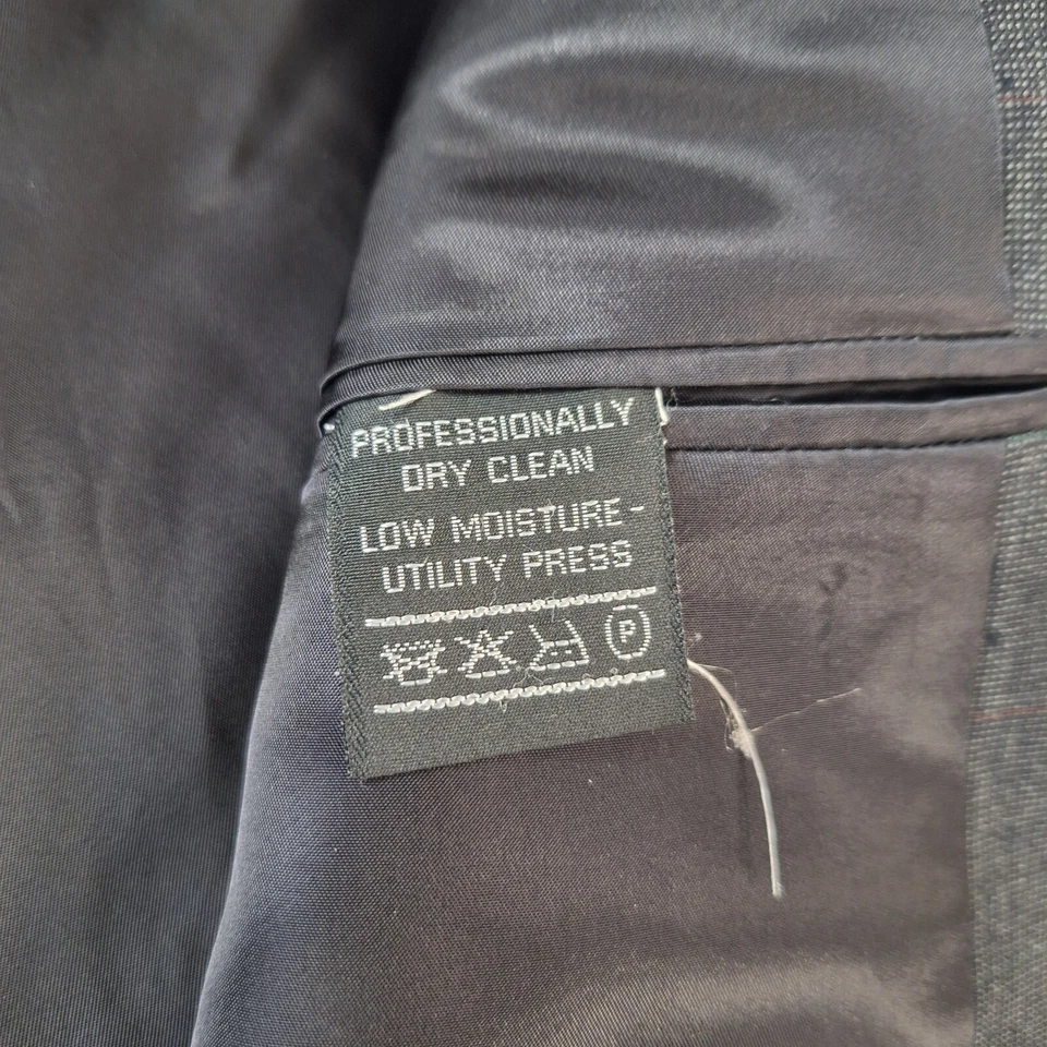 Blazer Roots para hombre 39 w33 azul Glen ventana un solo pecho ventilado Foto 3 de 4