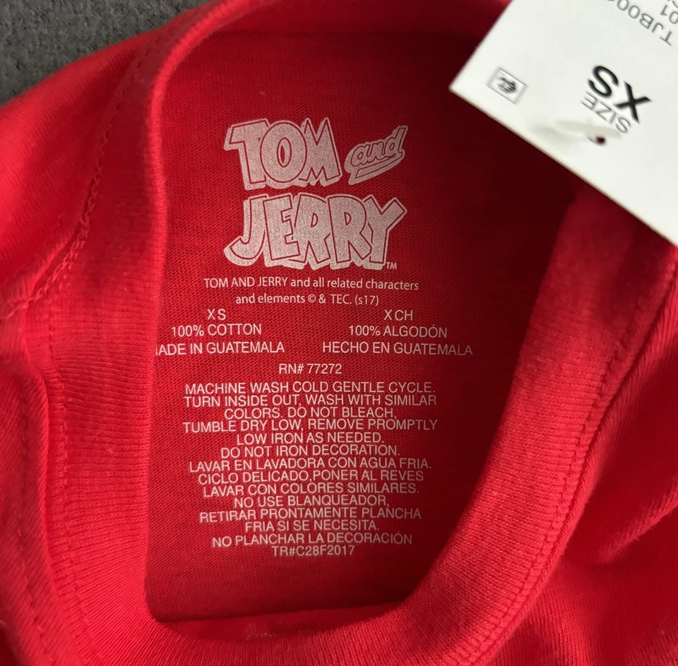 Camiseta Warner Bros Niños Niños Tom y Jerry Troublemakers Talla XS Roja Foto 4 de 4